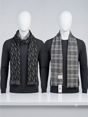 NWT Reversible Unisex
Michael Kors Plaid Yarn Dye
Scarf